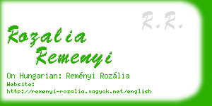 rozalia remenyi business card