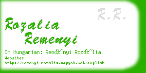 rozalia remenyi business card